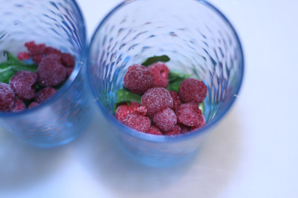 mint & raspberries